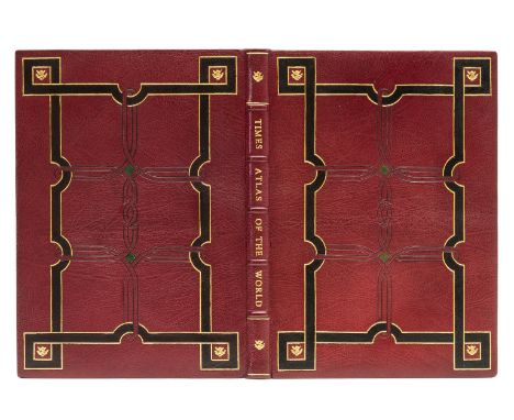 δ Brockman (Stuart, binder).- Times Atlas of the World (The), reprint, colour maps and illustrations, bookplate of Lord Wardi