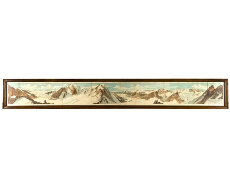 NO RESERVE Switzerland.- Bernese Alps.- Simon (S.) [Panoramic view from Beichgrat mountain pass], impressively large view fro