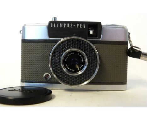 Olympus Pen-ee film camera with case