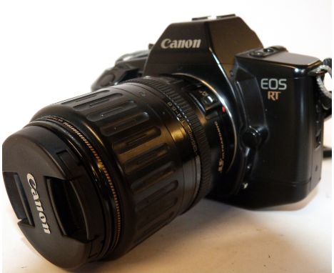 Canon EOS RT film camera together with Canon 35-135mm lens