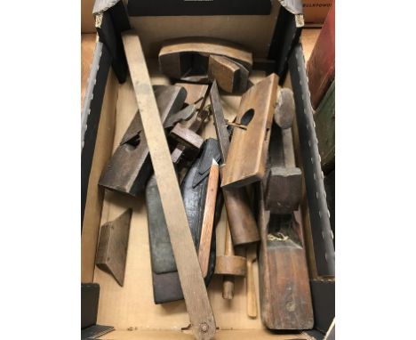 Various wooden hand tools
