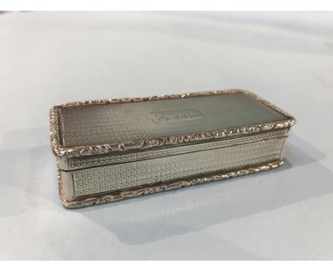 A Georgian silver snuff box, Ledsam Vale and Wheel, Birmingham, date mark rubbed, 68g