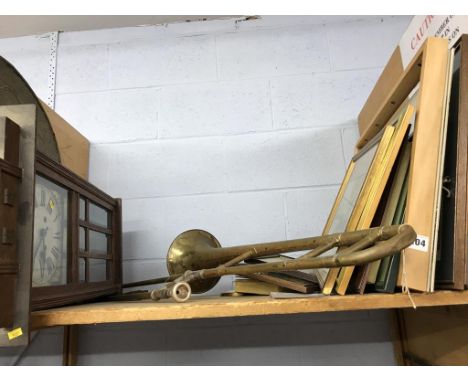 Prints and a wall clock etc.