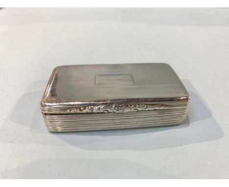 A Georgian silver snuff box, T.S. Birmingham, 1832?, 80g