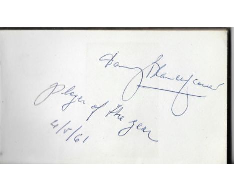 TOTTENHAM &amp; FULHAM - DANNY BLANCHFLOWER AND TOMMY TRINDER AUTOGRAPHS
Back to back
We have been instructed by our vendor w