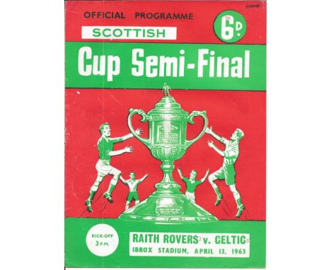 1962-63 RAITH V CELTIC SCOTTISH CUP SEMI-FINAL
Slight fold and score noted