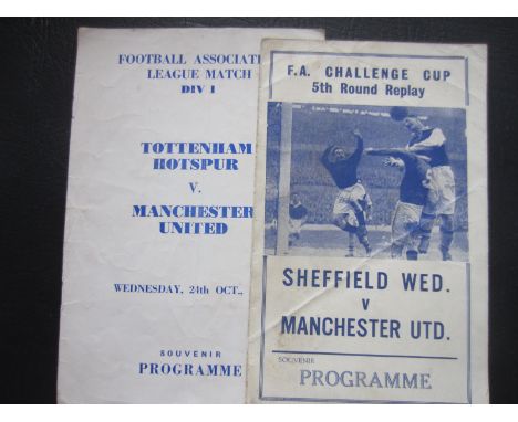 MANCHESTER UNITED PIRATE PROGRAMMES X 2
2 Manchester Utd away pirates against Tottenham 1962-63 league and Sheffield Wed FA C