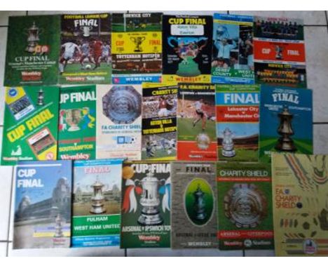 FA CUP FINALS, LEAGUE CUP FINALS + CHARITY SHIELD PROGRAMMES X 20&nbsp;