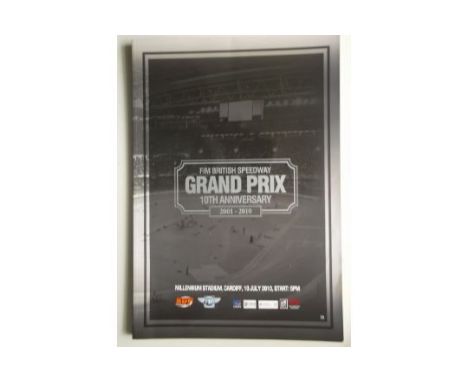 SPEEDWAY - 2010 BRITISH GRAND PRIX PROGRAMME + TICKET