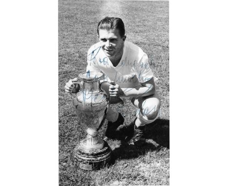 REAL MADRID - FERENC PUSKAS HAND SIGNED PHOTOGRAPH
Very slight fold on corner
We have been instructed by our vendor who’s Fat