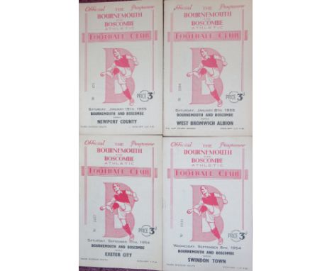 1954-55 BOURNEMOUTH HOMES X 4
Swindon, Exeter, Newport County &amp; WBA FA Cup
Good condition except WBA which has small piec