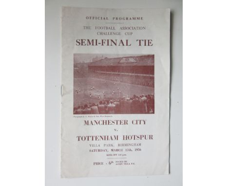 1956 FA CUP SEMI-FINAL MANCHESTER CITY V TOTTENHAM AT VILLA PARK
Good condition