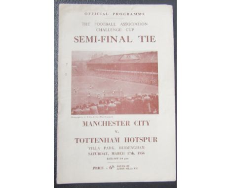 1956 FA CUP SEMI-FINAL MANCHESTER CITY V TOTTENHAM AT VILLA PARK
Slight fold