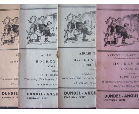 ICE HOCKEY - 1946-47 DUNDEE TIGERS PROGRAMMES X 6
A small collection of Dundee Tigers Ice Hockey programmes from 1946-47 - Pa