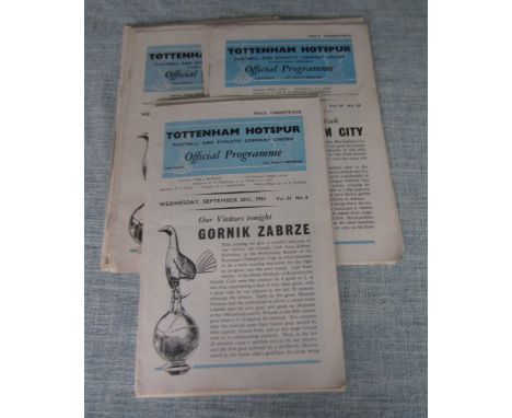 TOTTENHAM HOME PROGRAMMES 1961-62 X 17
WBA, Blackburn, Sheffield Utd, Sheff Wed, Everton, Ipswich, Bolton, Notts Forest, Birm