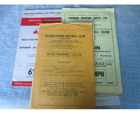 SMALL COLLECTION OF NON LEAGUE PROGRAMMES X 5
Hounlow v Bishop Auckland FA Amateur Semi Final at Brenford 24th March 1961-62
