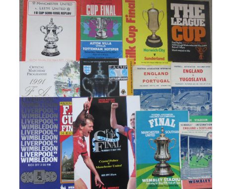 COLLECTION OF BIG MATCH PROGRAMMES X 120+
Good collection of FA Cup Finals, Semi-Finals, League Cup Finals, Charity Shield, I
