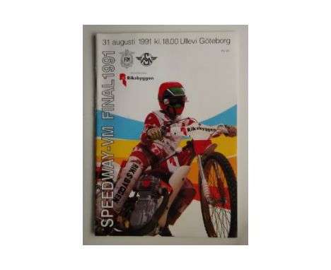 1991 WORLD CHAMPIONSHIP FINAL IN SWEDEN PROGRAMME + TICKET
Results completed, Ticket slight marks + fold