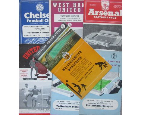 TOTTENHAM - SMALL COLLECTION OF AWAY PROGRAMMES FROM 1960-61
7 Programmes from the Tottenham double winning season
Wolves, A.
