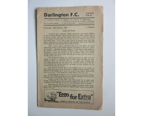 1957-58 DARLINGTON V CHELSEA FA CUP REPLAY