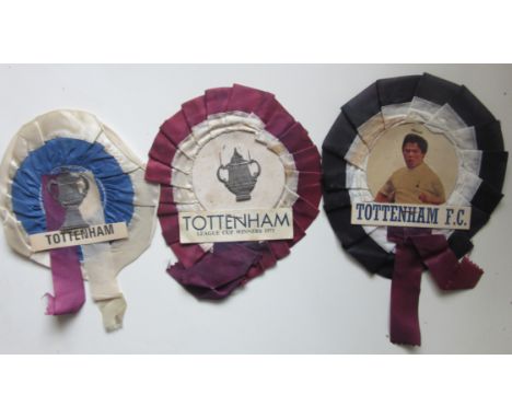 TOTTENHAM - 3 VINTAGE ROSETTES