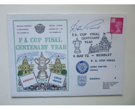 1972 LEEDS FA CUP WINNERS POSTAL COVER AUTOGRAPHED BY DON REVIE