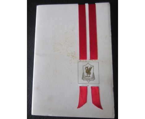 LIVERPOOL - 1971 FA CUP FINAL MENU
Some stains
&nbsp;