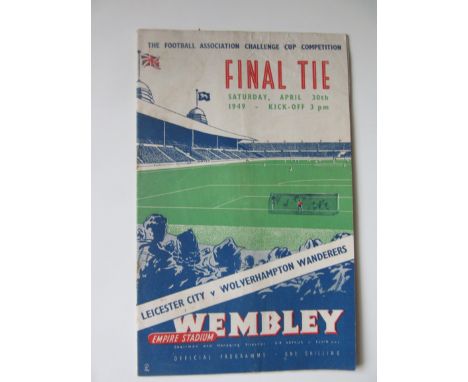 1949 FA CUP FINAL LEICESTER V WOLVES
Slight fold and rusty staples