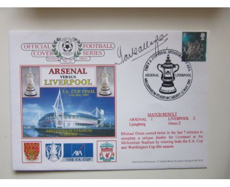 LIVERPOOL 2001 FA CUP WINNERS POSTAL COVER AUTOGRAPHED BY IAN CALLAGHAN
