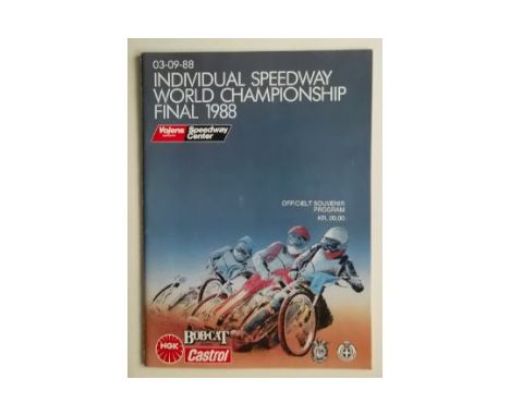 1988 WORLD CHAMPIONSHIP FINAL IN DENMARK PROGRAMME + TICKET
Results noted, slight fold to corner of ticket