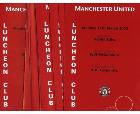 &nbsp;MANCHESTER UNITED LUNCHEON CLUB MENU X16 SPEAKER NOBBY STILES
&nbsp;
