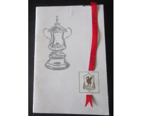 LIVERPOOL - 1974 FA CUP FINAL MENU&nbsp;
Dinner menu for the FA Cup win against Newcastle 4th May 1974 held at the Savoy Hote