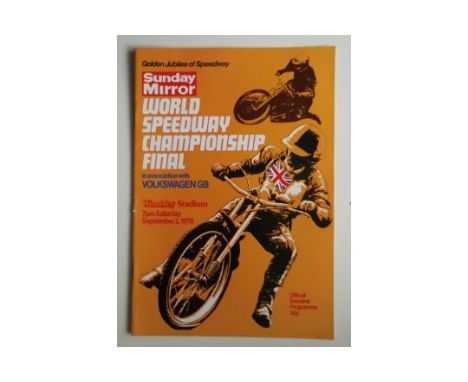 1978 WORLD CHAMPIONSHIP FINAL AT WEMBLEY PROGRAMME + TICKET
Results noted, slight fold on corner of ticket