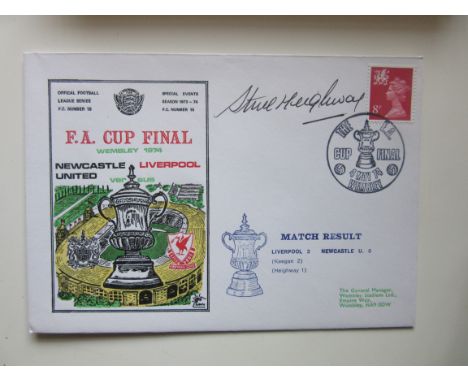 LIVERPOOL 1974 FA CUP WINNERS LTD EDITION POSTAL COVER AUTOGRAPHED BY STEVE HEIGHWAY
Only 250 issued
