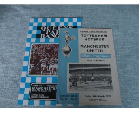 MANCHESTER UNITED POSTPONED AWAY GAMES - TOTTENHAM 1969-70 &amp; QPR 1976-77
2 Postponed Manchester Utd away games Tottenham 
