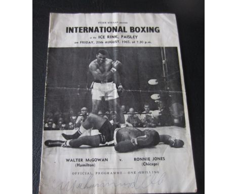 BOXING - CASSIUS CLAY EXHIBITION FIGHT V JAMES ELLIS &amp; HARVEY CODY JONES AUTOGRAPHED PROGRAMME
Exhibition Boxing Cassius 
