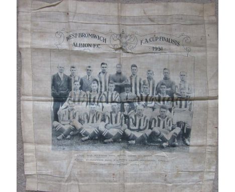1931 WEST BROMWICH ALBION FA CUP FINAL HANKIE
Few age marks but good for age