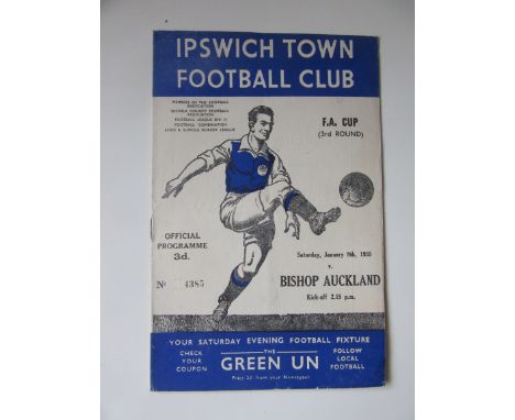 1954-55 IPSWICH V BISHOP AUCKLAND FA CUP
Very slight fold