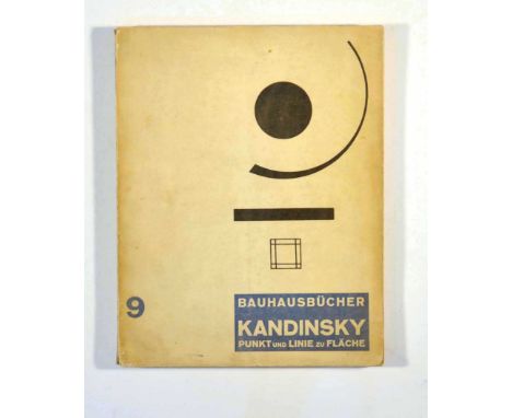 Original vintage Bauhausbucher  book by Wassily Kandinsky Punkt und Linie zu Fläche -  Point And Line To Plane.  It is a famo