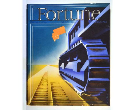 Original vintage magazine Fortune May1938 Volume XVII Number 5 featuring the cover by Joseph Binder (1898-1972) depicting up-