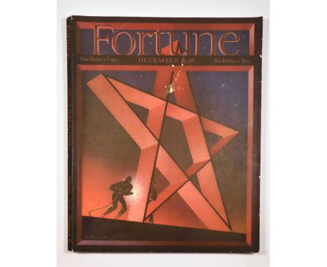 Original vintage magazine Fortune December 1938 Christmas Volume XVIII Number 6 featuring the cover by Antonio Petruccelli (1