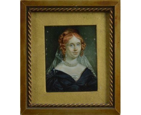 A mid to late 19th century Portrait miniature on ivory of a lady, in a gilt frame, work size 9cm x 7cm Ivory Submission refer