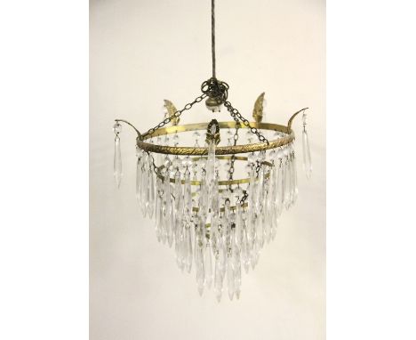 3 crystal chandelier light fittings