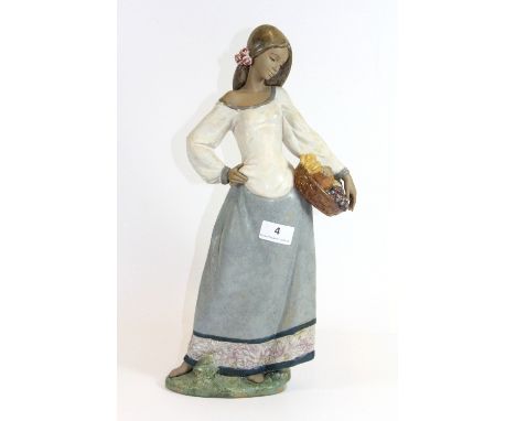 A large Lladro terracotta figure of a girl, H 43cm