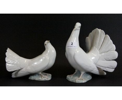 2 Lladro dove figures