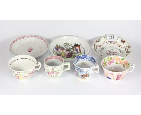 A quantity of early English porcelain teacups and saucers