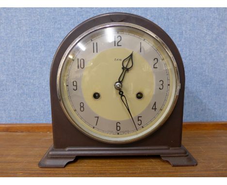 An Art Deco Enfield Bakelite mantel clock