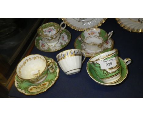A small collection of cups and saucers