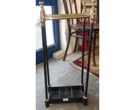 A cast-iron and brass stick-stand