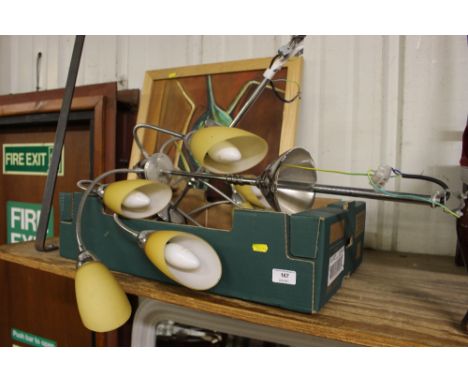 Two Art Deco style light fittings 